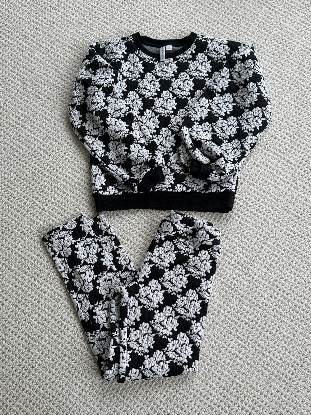 Janie and Jack Black and White Floral Top